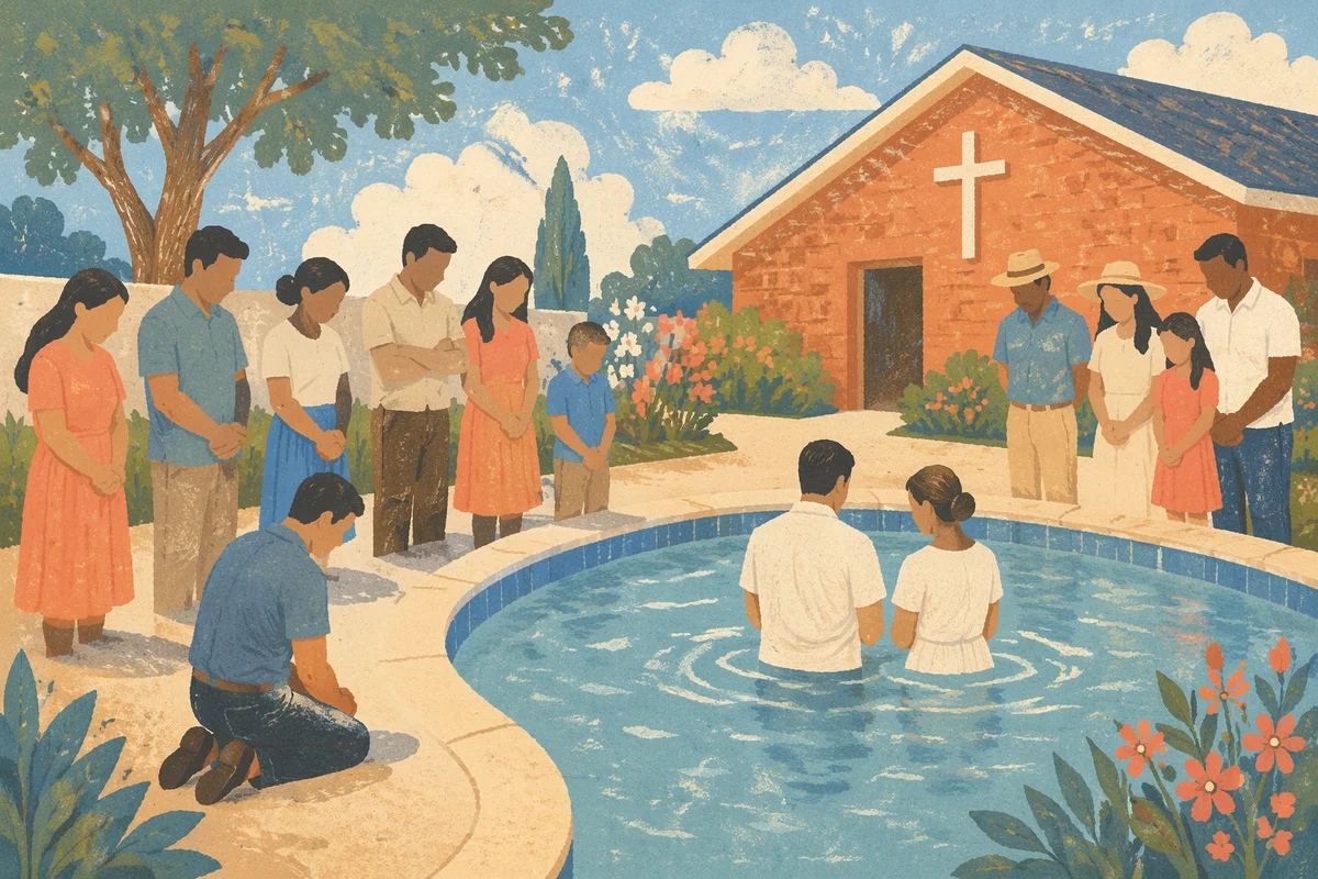Outdoor Adult Baptism at Brick Church Pool