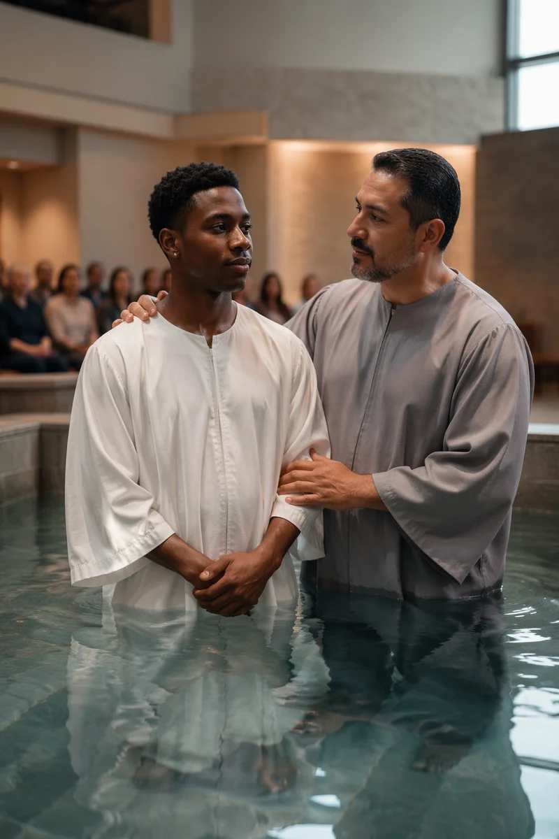 Adult Baptism Pool Before Church Ceremony