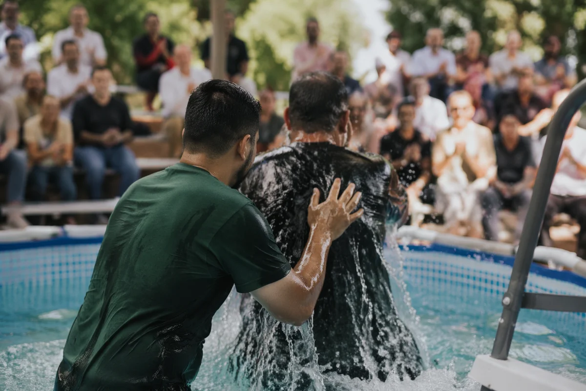 Outdoor Adult Baptism at Community Church