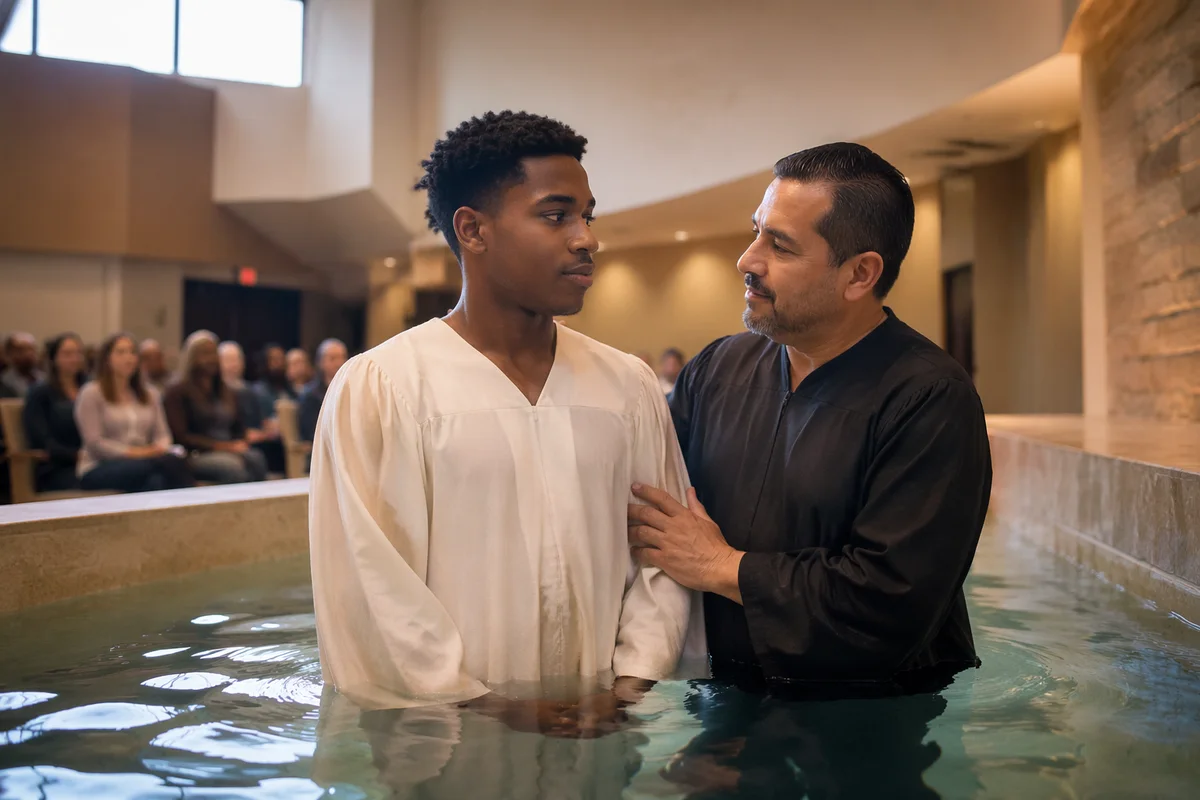 Adult Baptism Pool Inside Modern Church