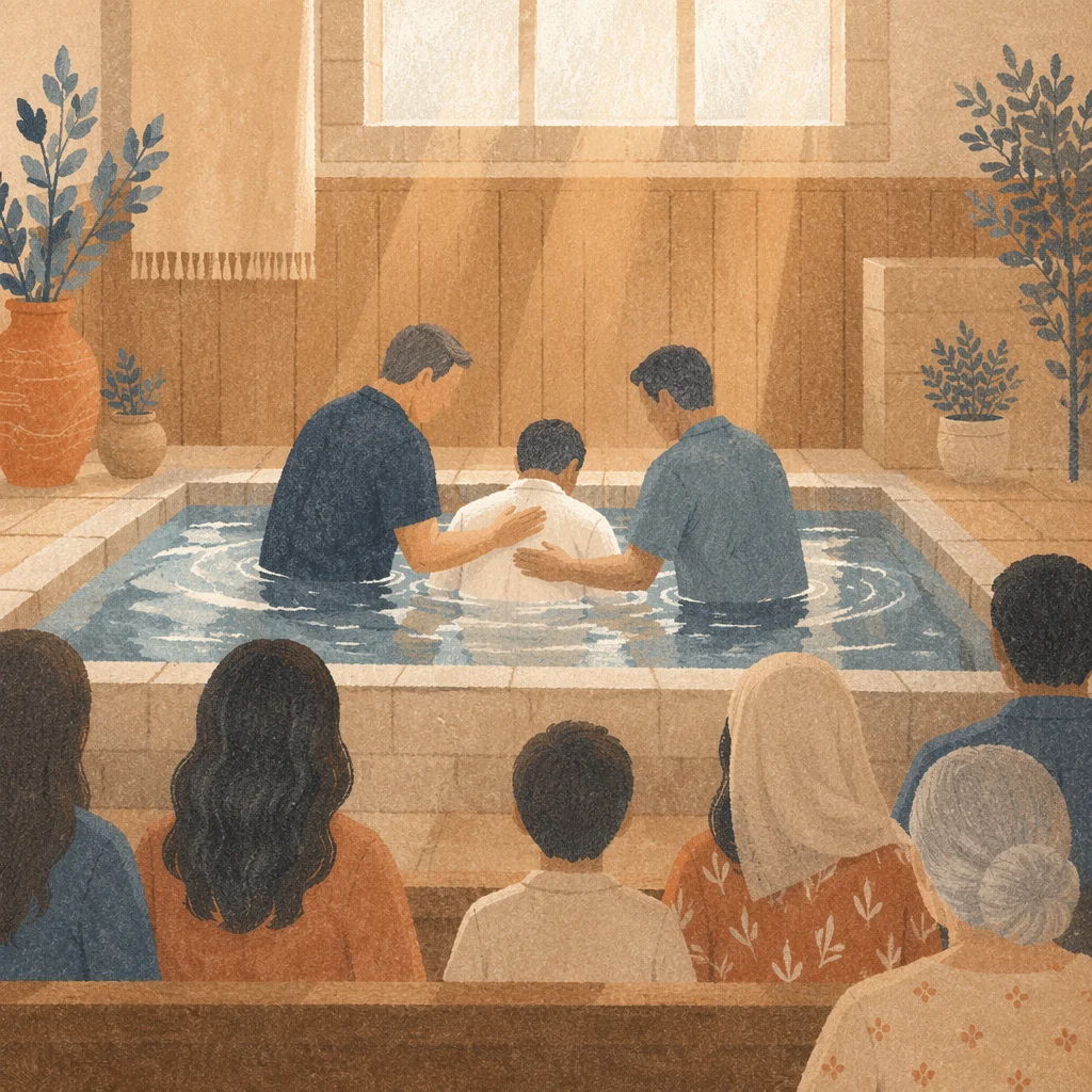 Adult Baptism by Immersion in Church