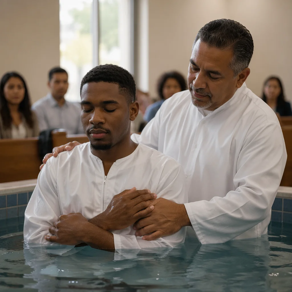 Adult Baptism by Immersion in Church