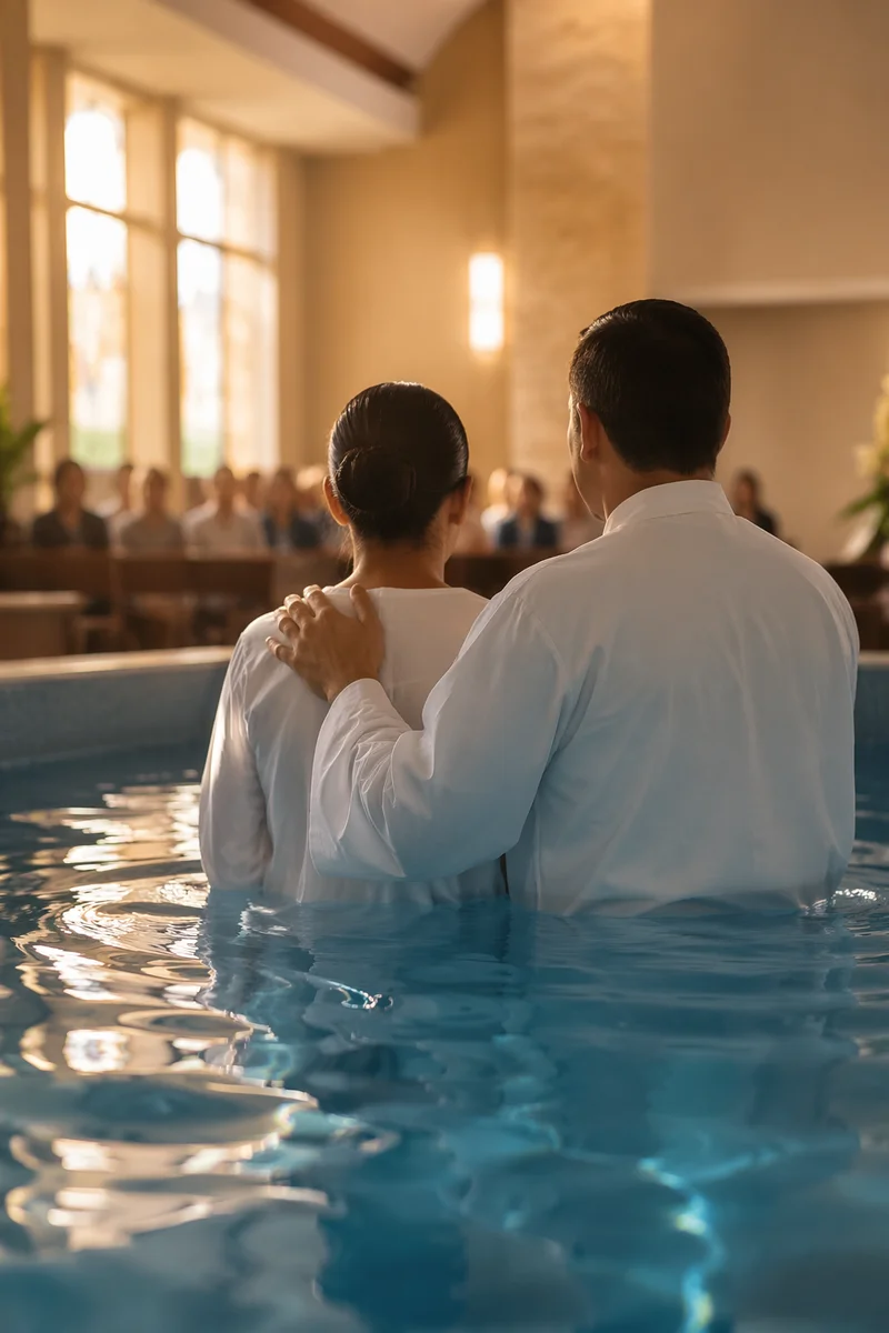 Adult Baptism by Immersion in Church