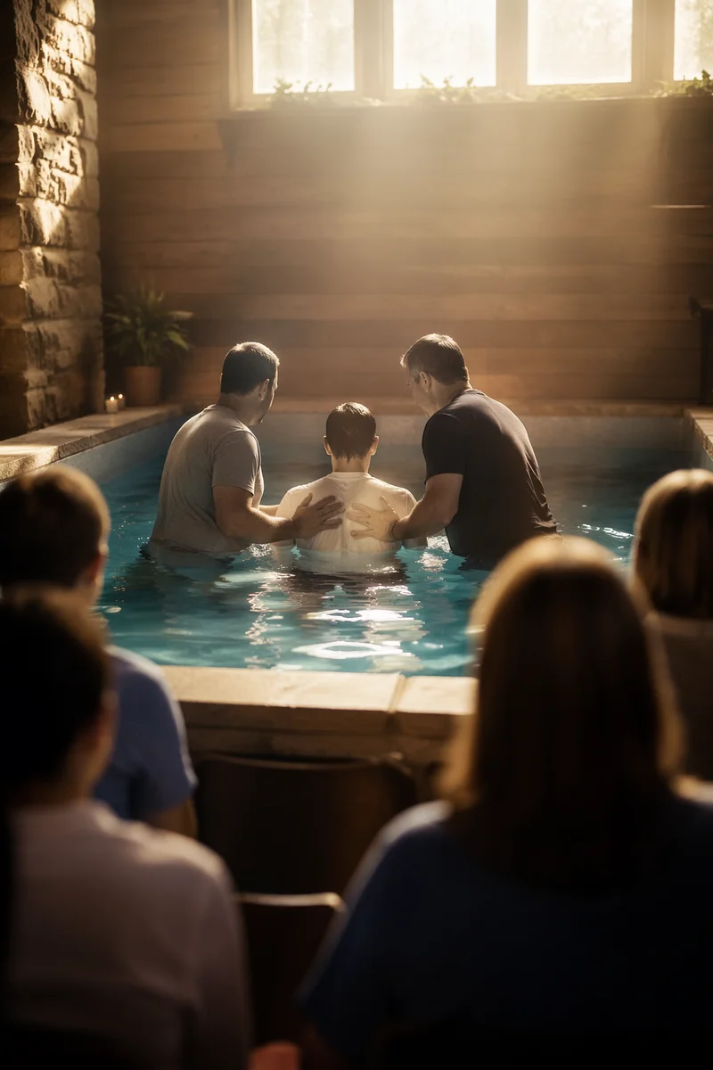 Adult Baptism by Immersion in Church