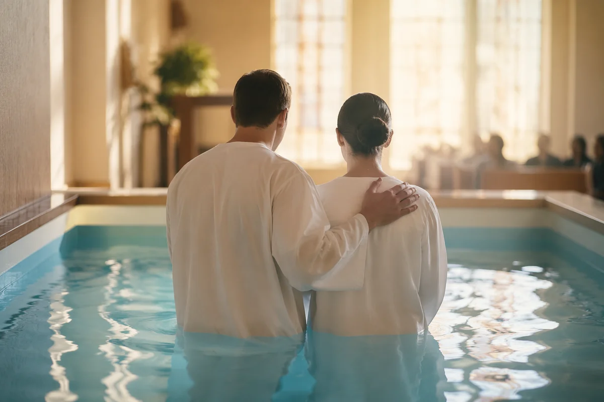 Adult Baptism by Immersion in Church