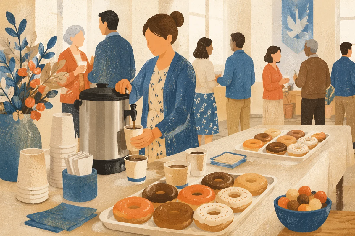 Church Fellowship Coffee and Donuts Table