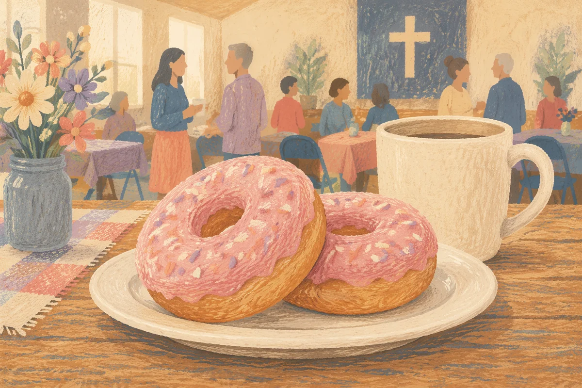 Church Fellowship Coffee and Donuts Table