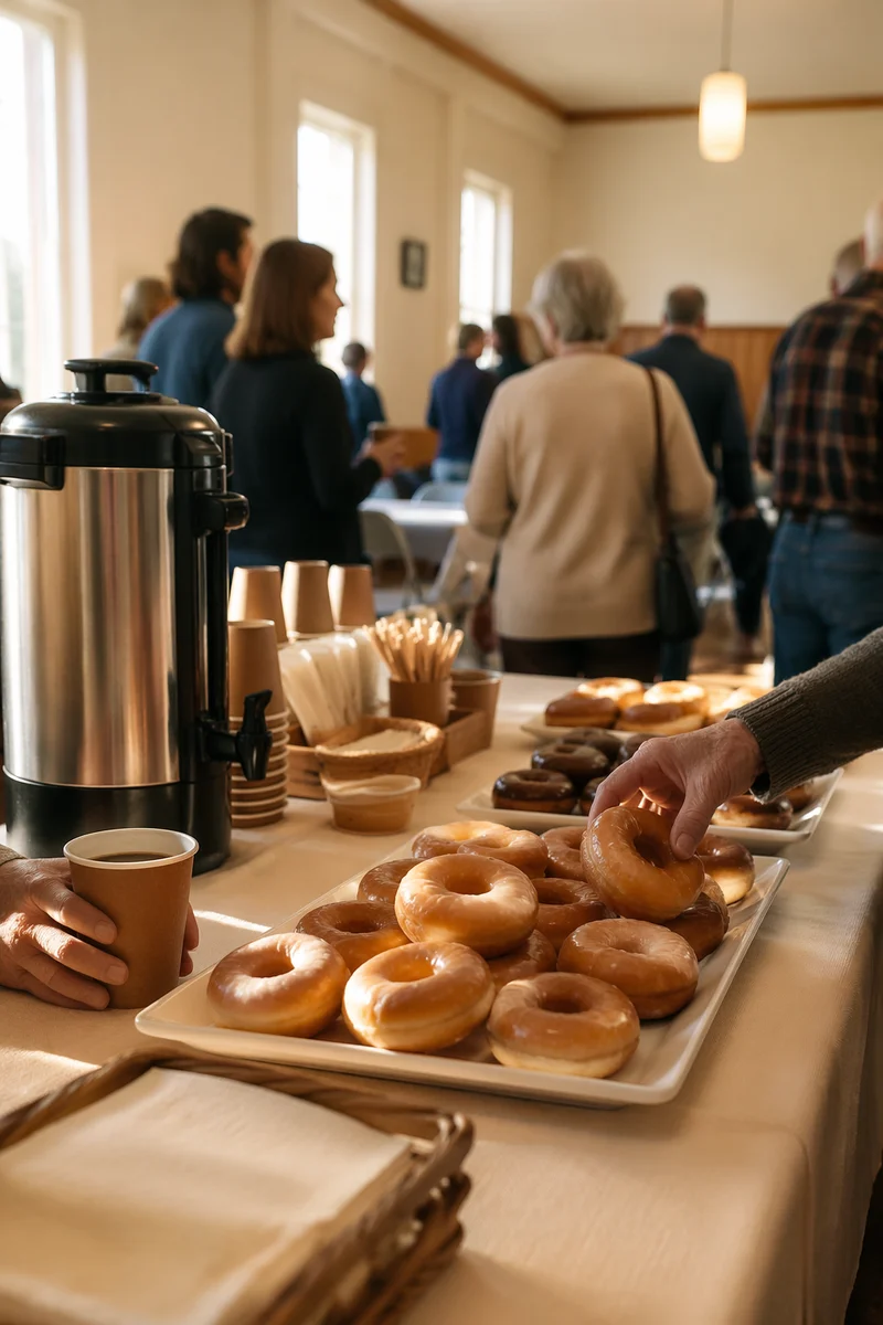After Service Fellowship Coffee and Donuts