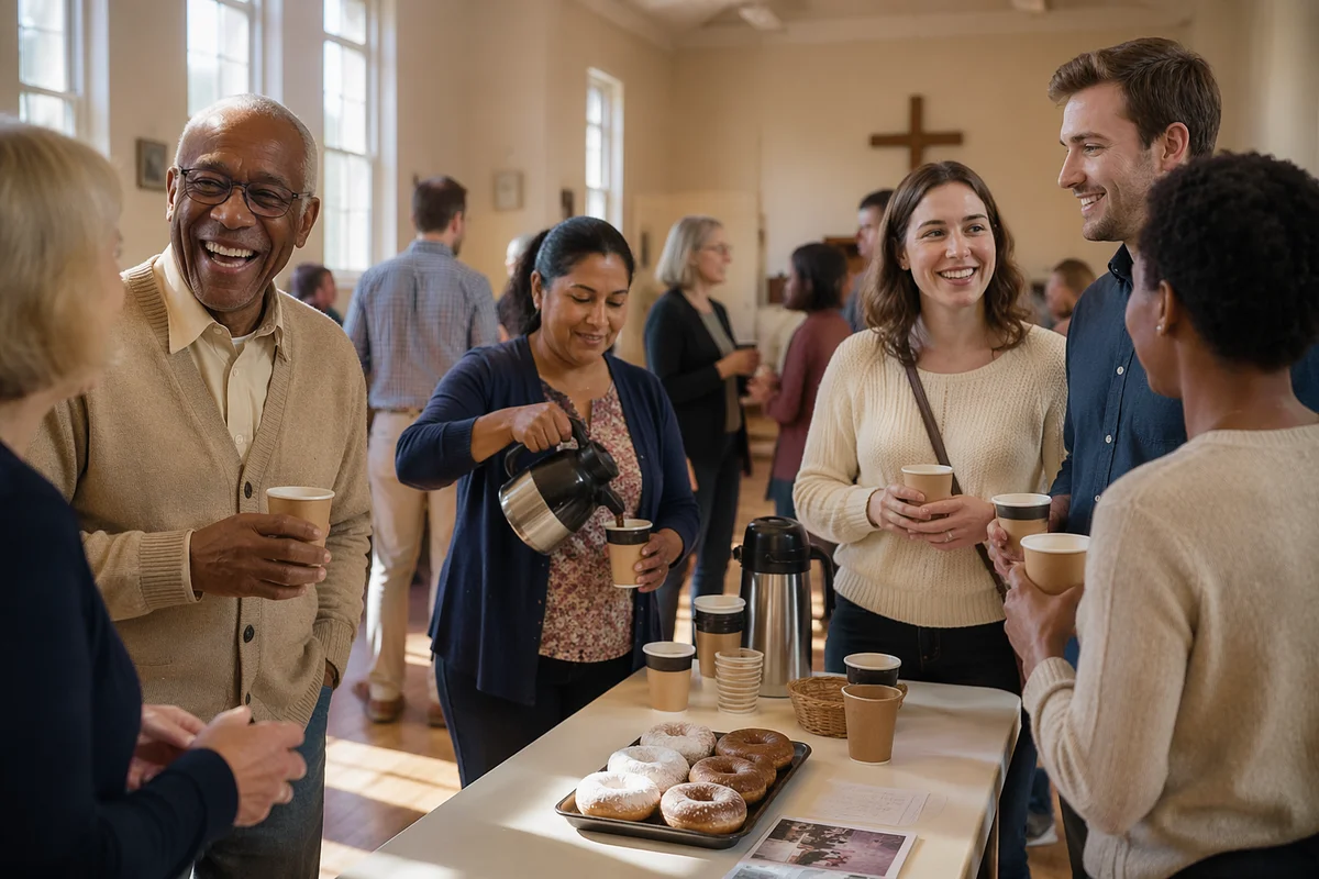 Church Fellowship with Coffee and Donuts