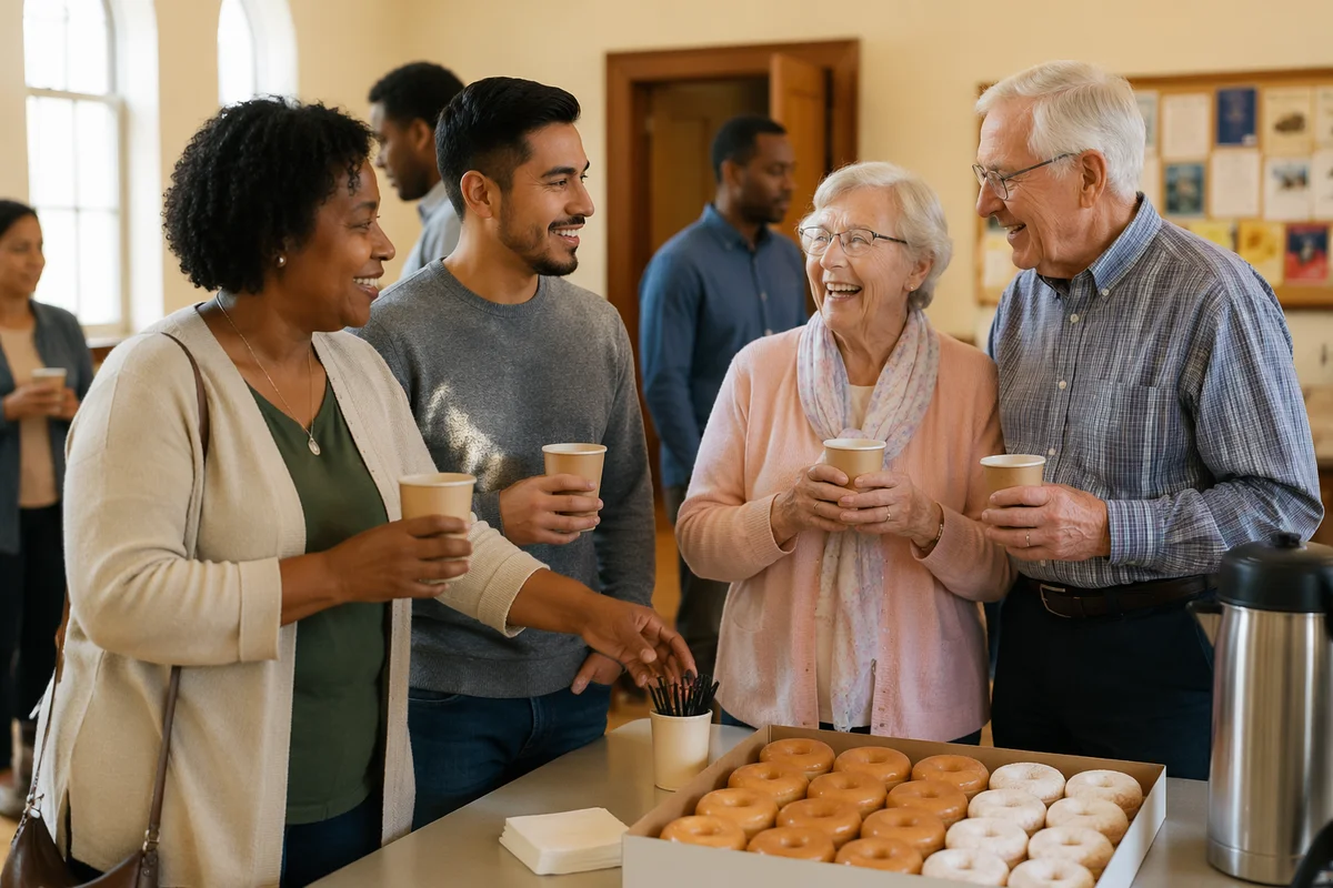 Church Fellowship with Coffee and Donuts