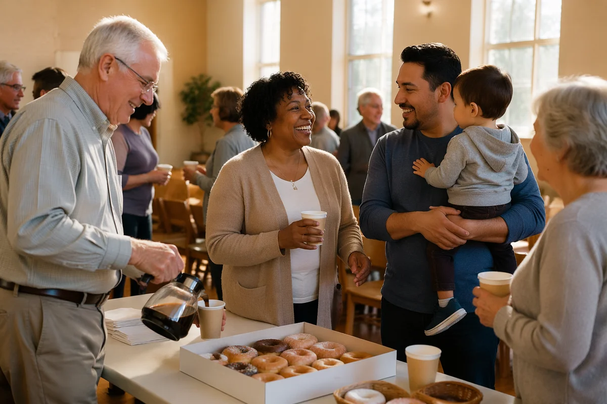 Church Hall Fellowship with Coffee and Donuts