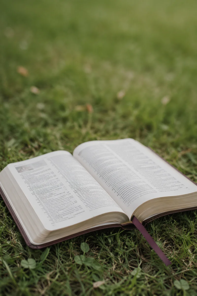 Kids Bible Verse Memorization on Grass