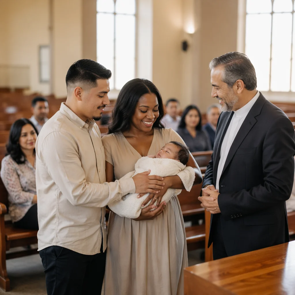 Baby Dedication Ceremony in Modern Church