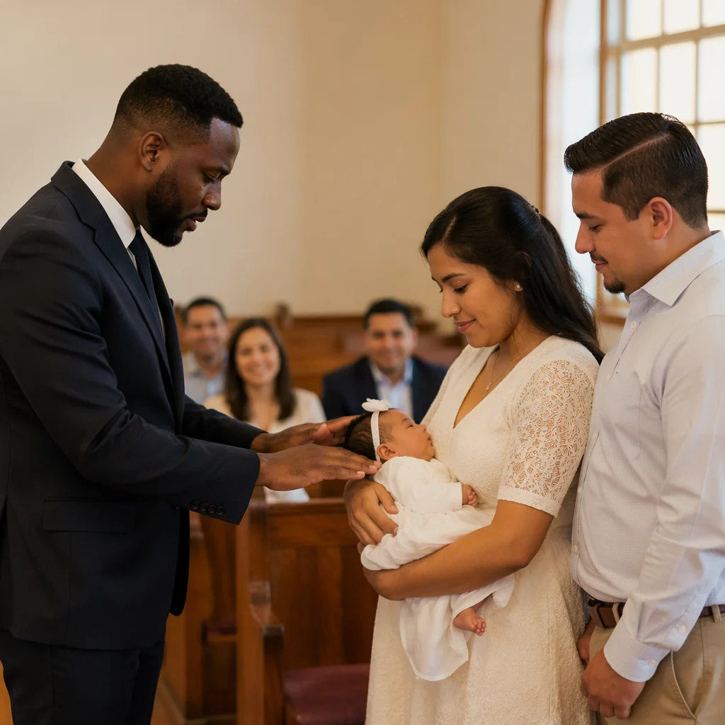 Baby Dedication Ceremony in Bright Church