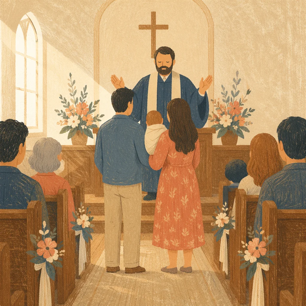 Baby Dedication Blessing in Morning Worship