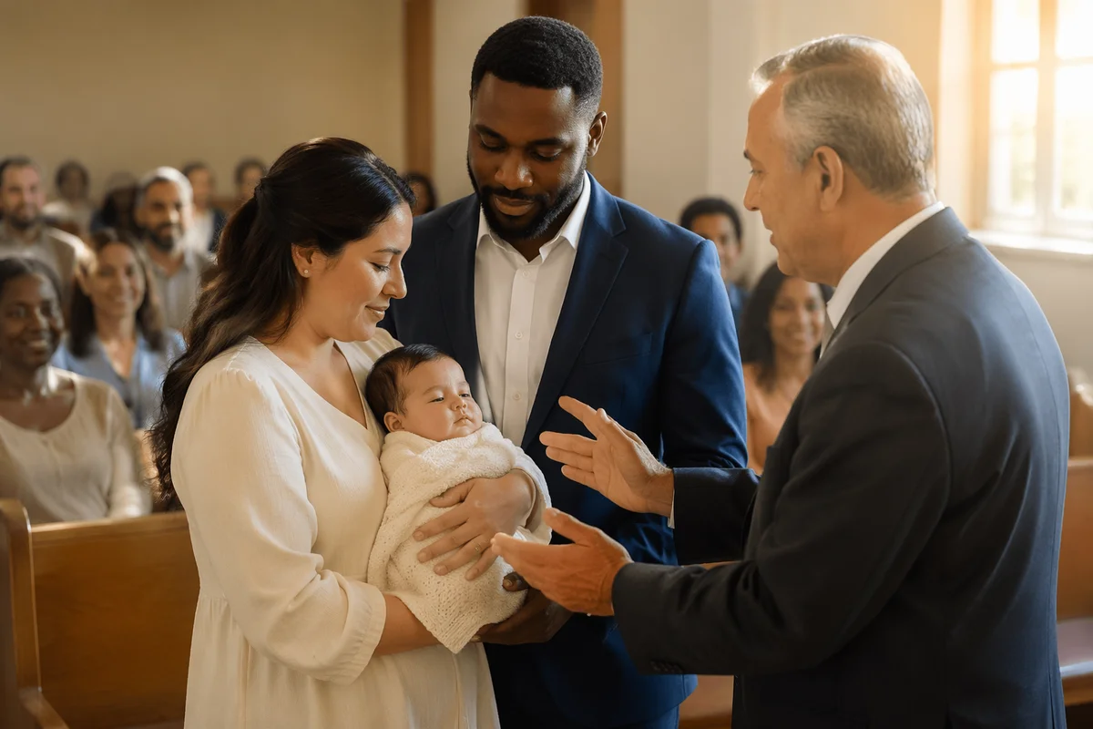 Baby Dedication Service in Bright Sanctuary