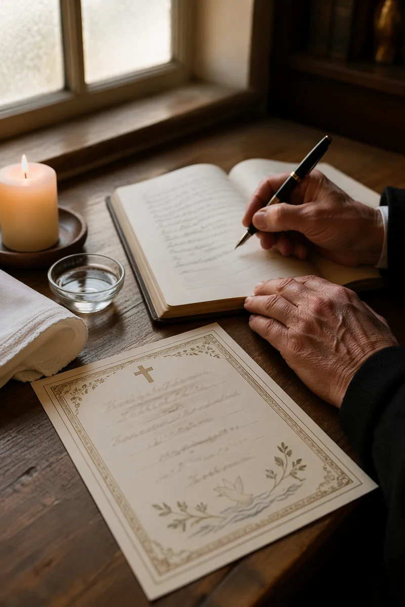 Baptism Certificate Entered in Church Record
