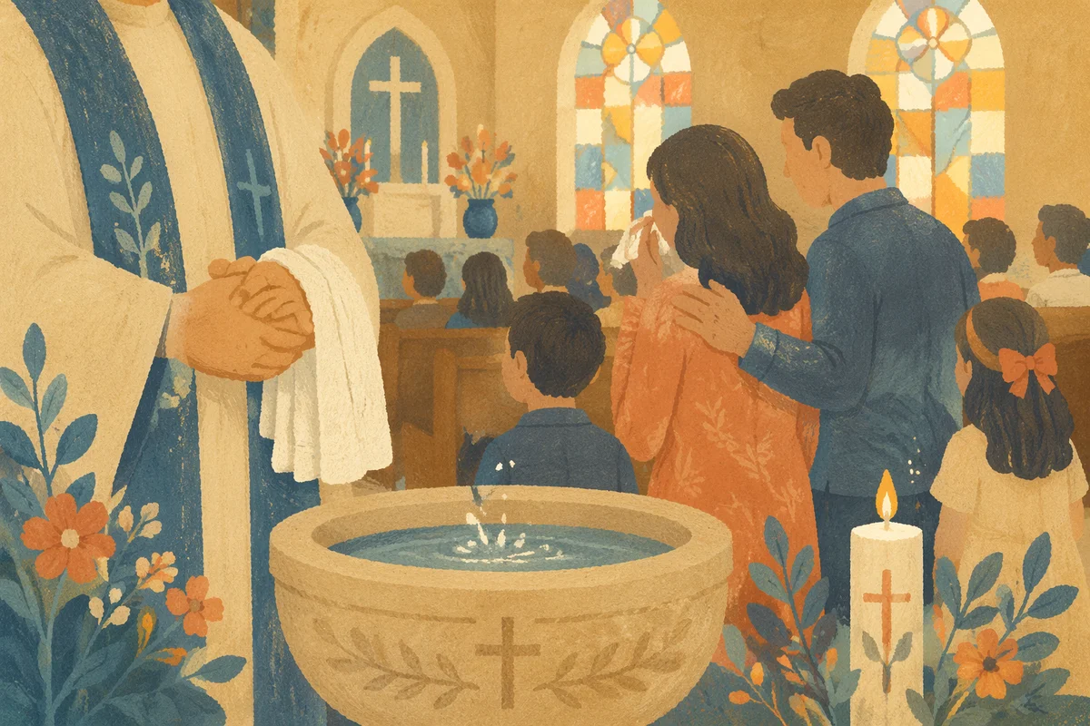 Joyful Family Baptism in Warm Sanctuary