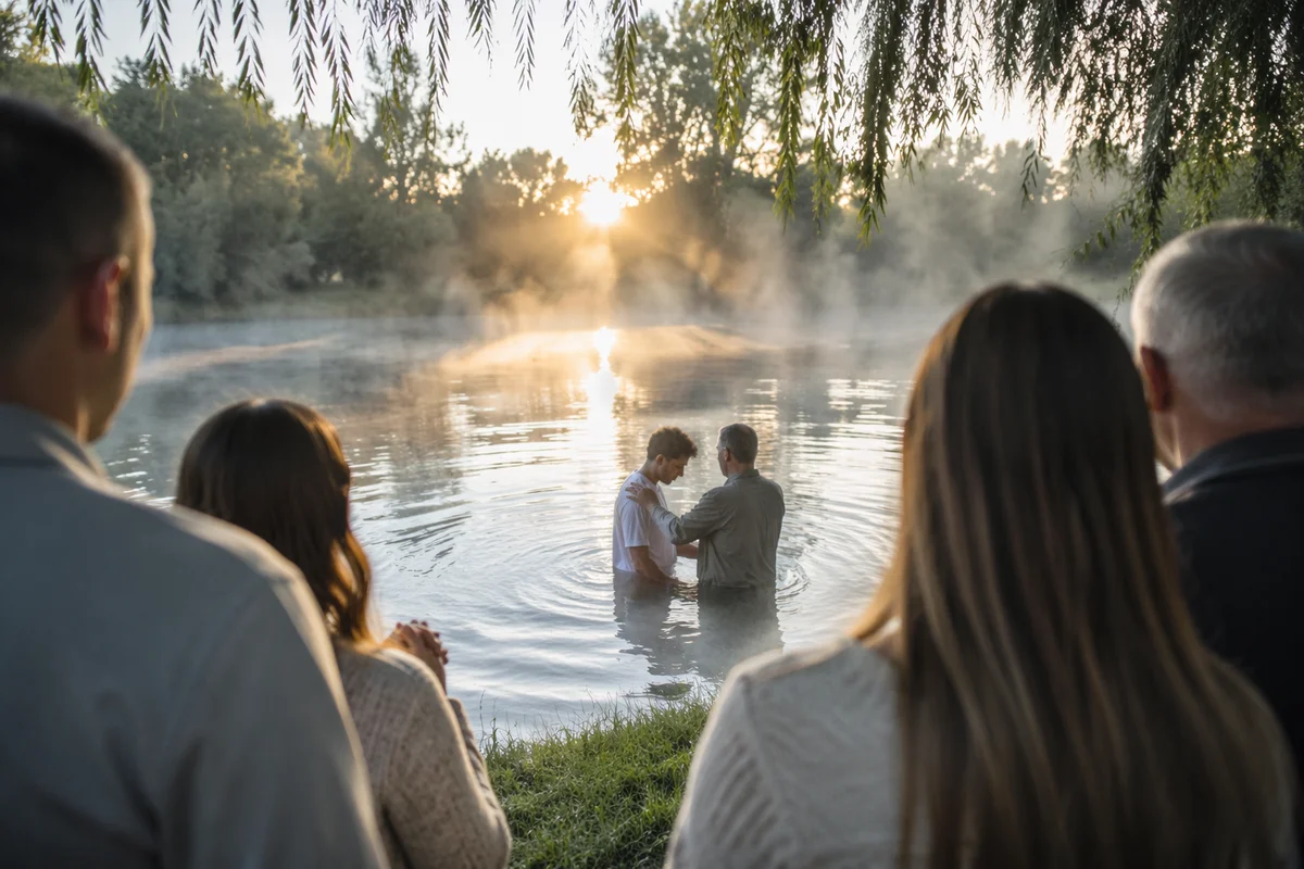 Early Morning River Baptism Ceremony