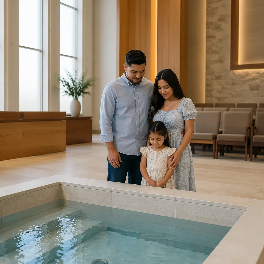 Modern Church Baptism Pool Family Reflection