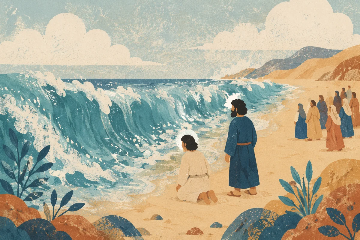 Beach Baptism by Ocean Waves