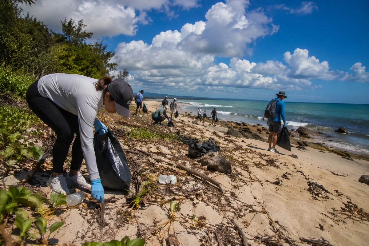 Faith Community Beach Cleanup by the Ocean