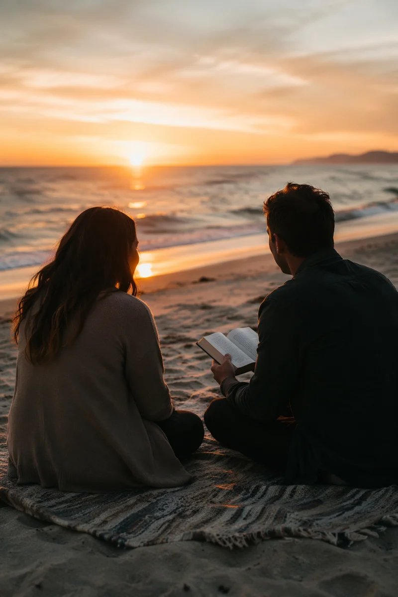 Sunset Beach Faith Conversation by the Ocean