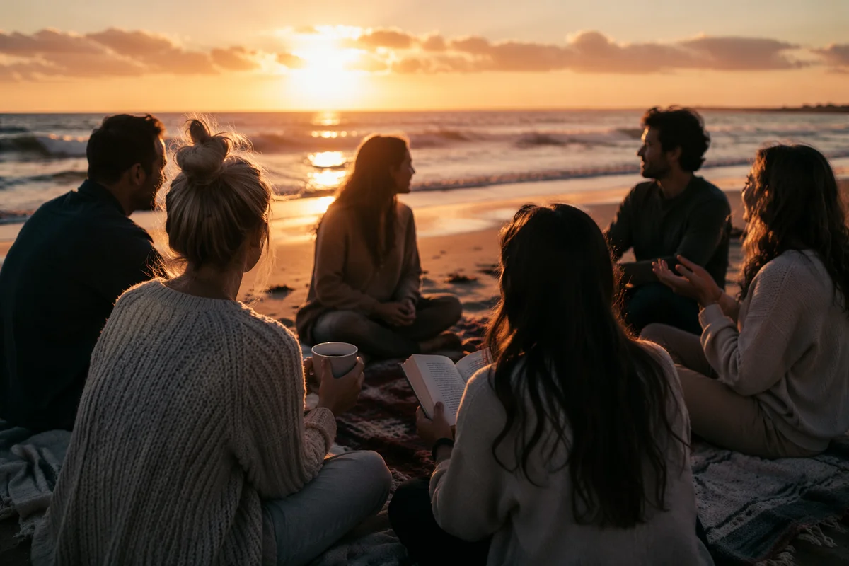 Beach Sunset Faith Conversation Gathering
