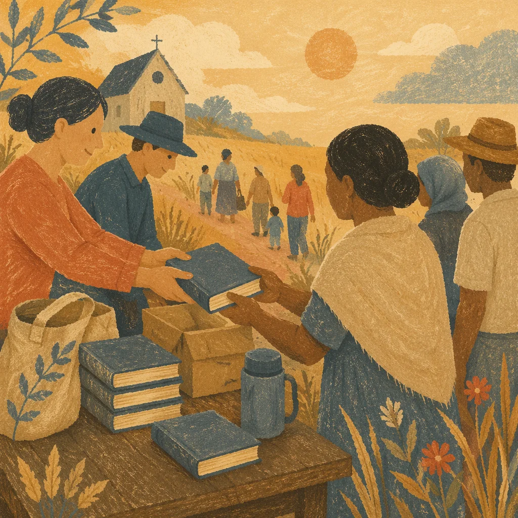 Bible Distribution Outreach in Rural Mission Field