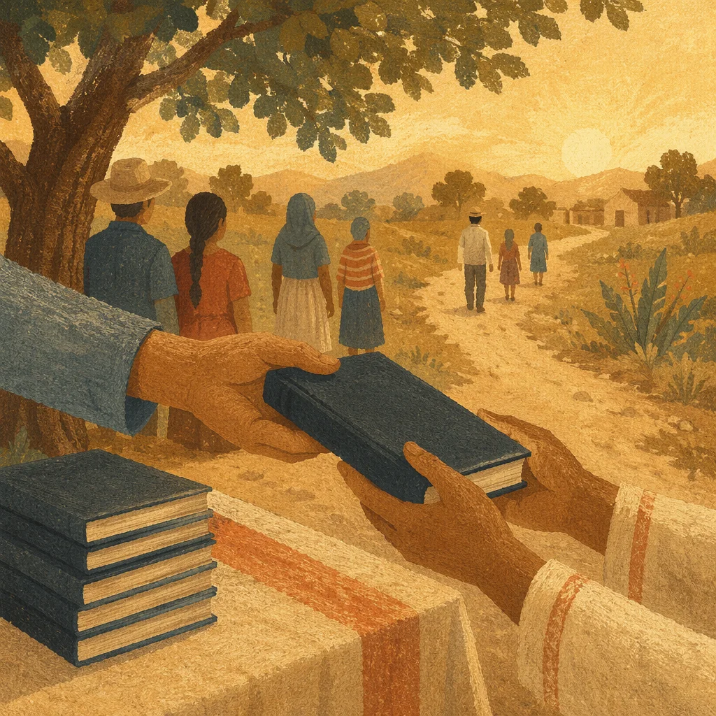 Bible Distribution on Rural Mission Field