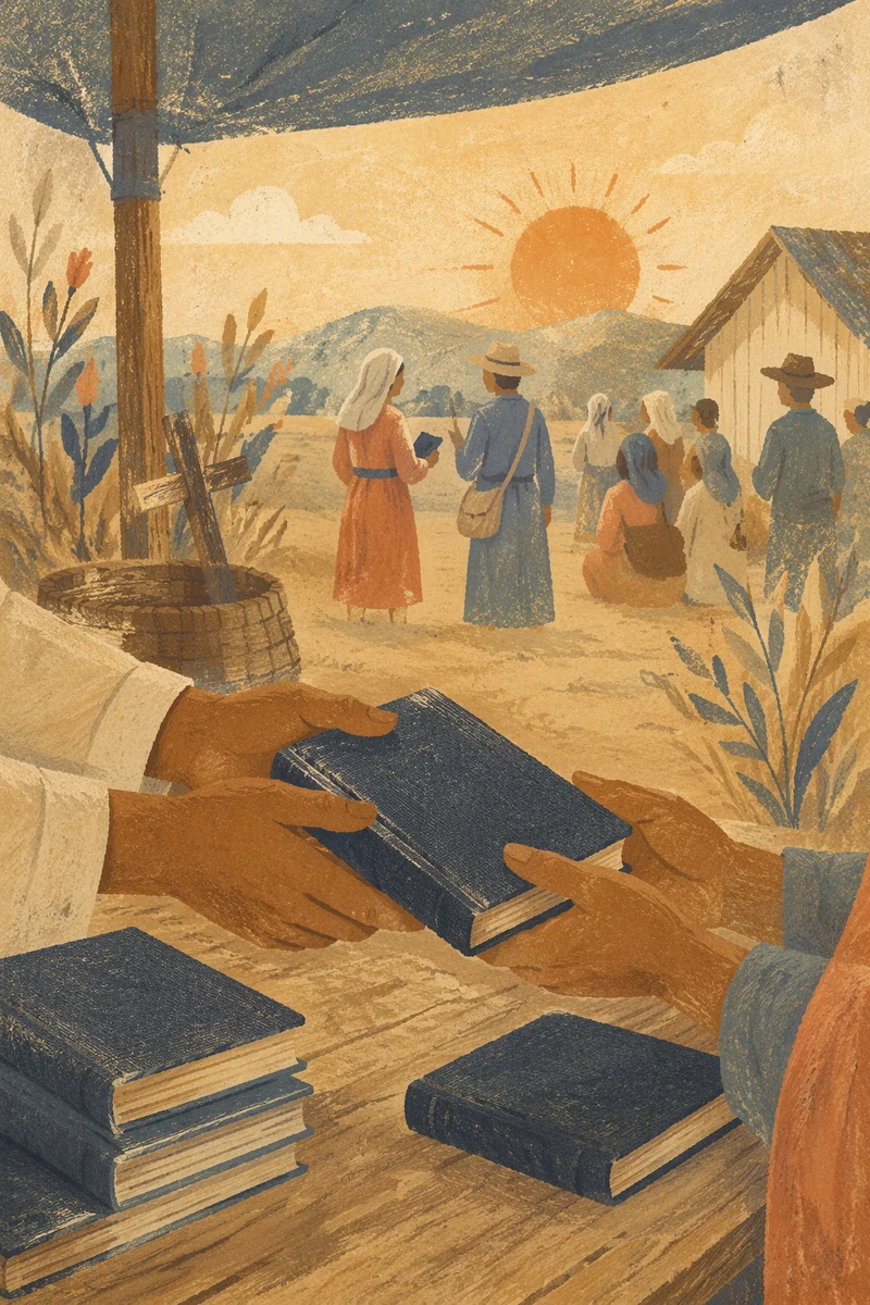 Rural Mission Bible Distribution at Sunrise