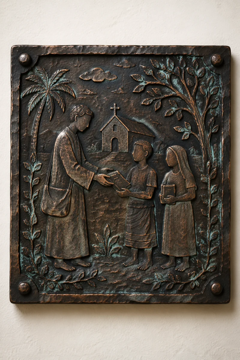 Bronze Bible Distribution Mission Plaque