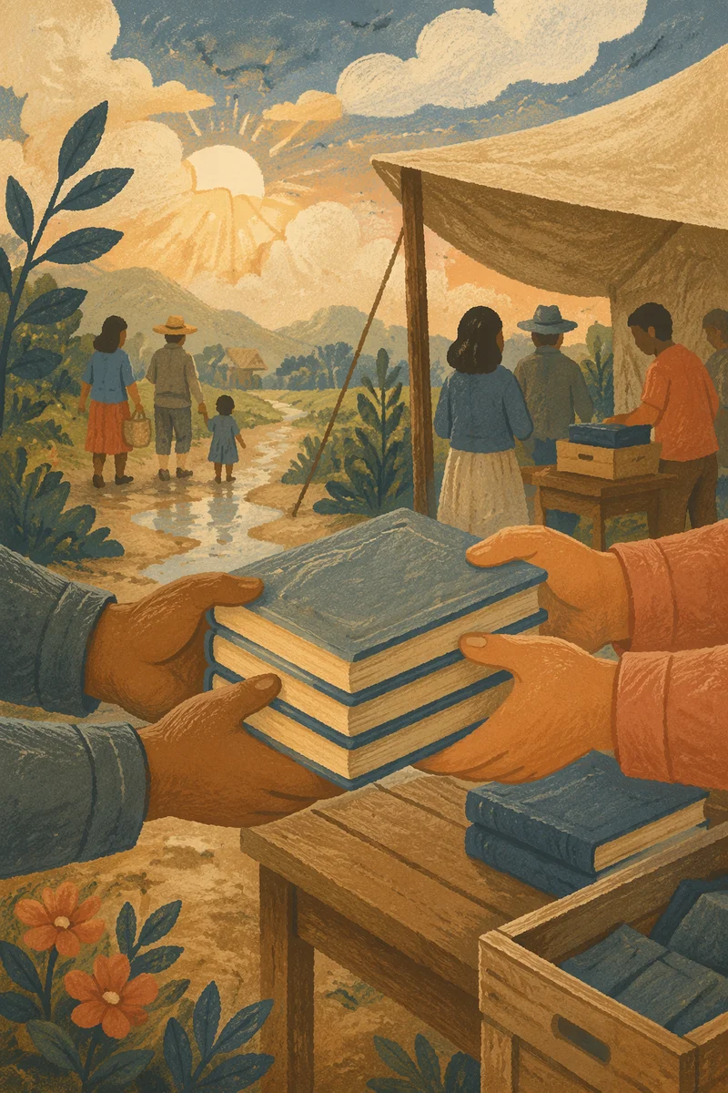 Bible Distribution on Rural Mission Road