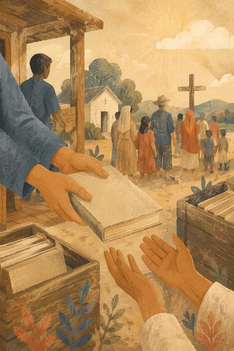 Humble Bible Distribution at Rural Chapel