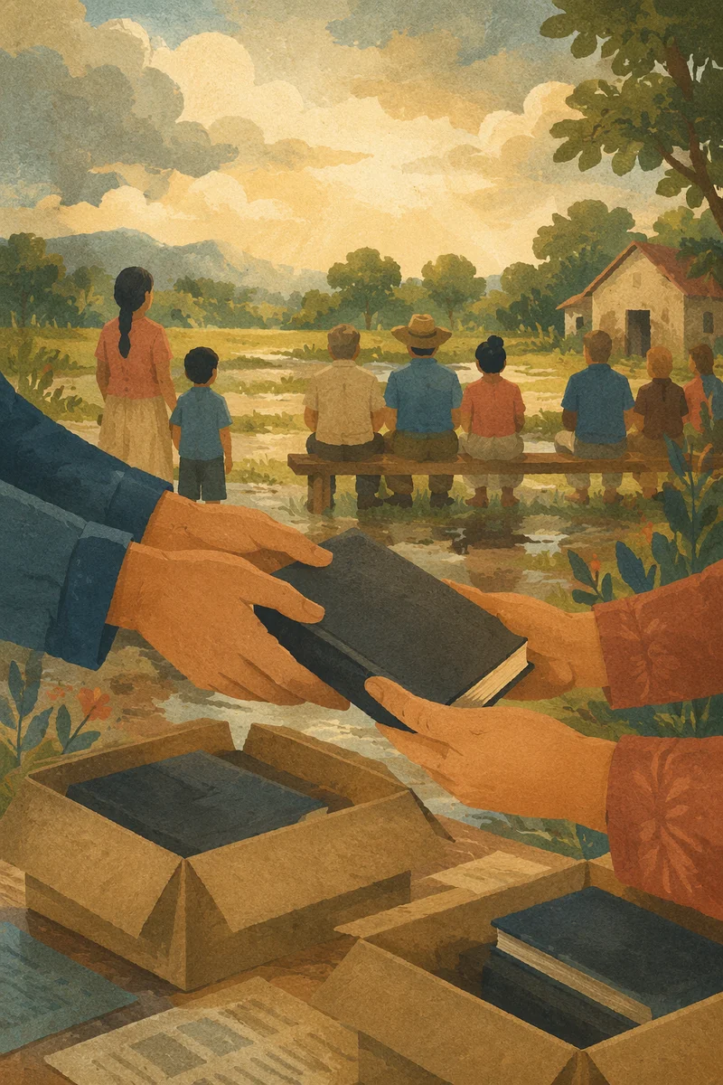 Bible Distribution Outreach in Rural Mission Field