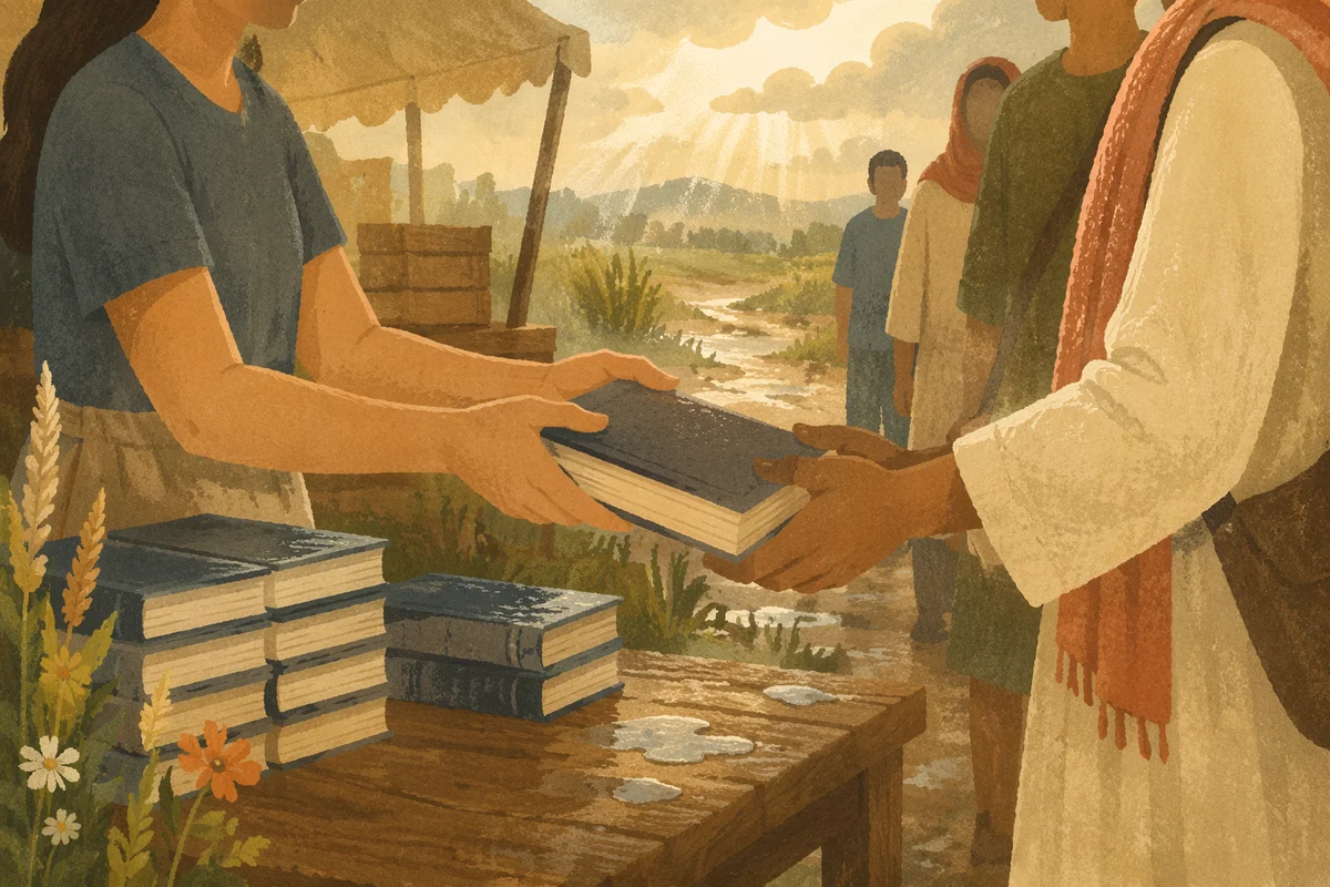 Bible Distribution Outreach in Rural Mission Field