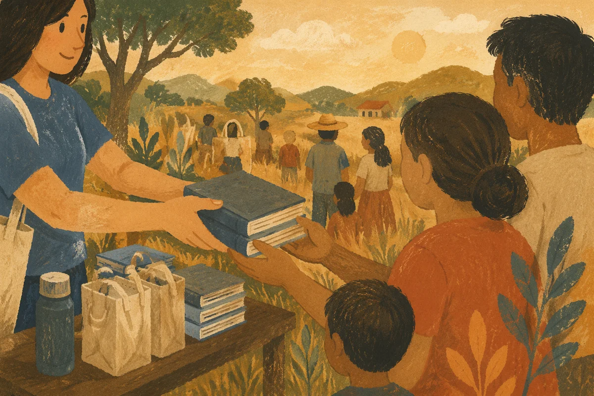 Bible Distribution Outreach in Rural Mission Field
