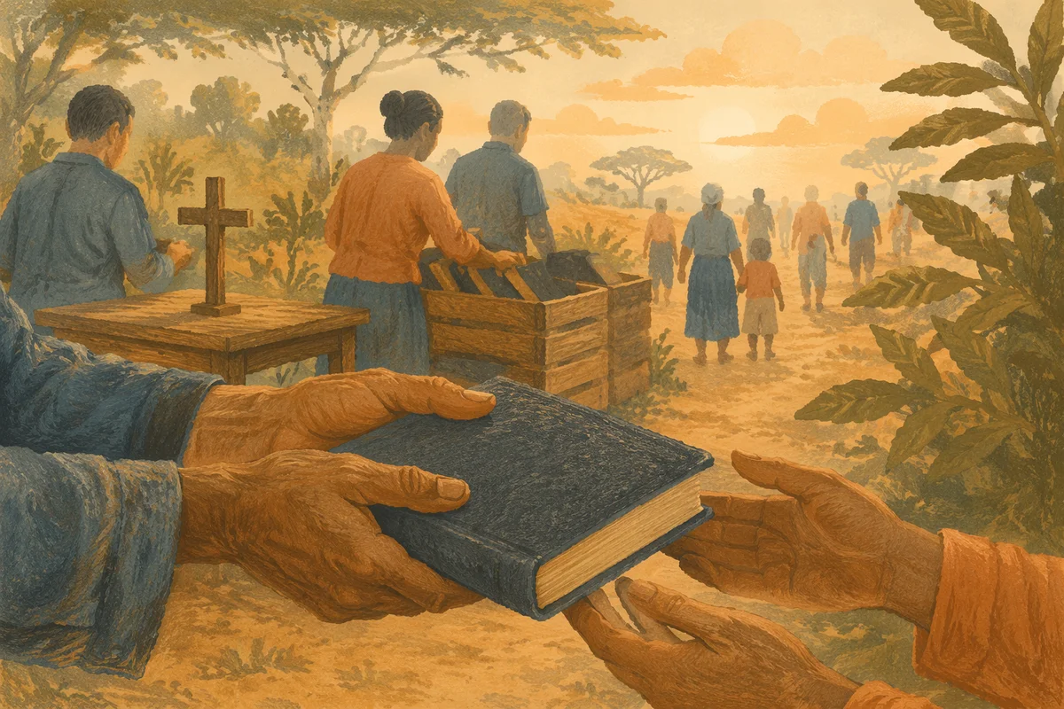 Bible Distribution on Rural Mission Field