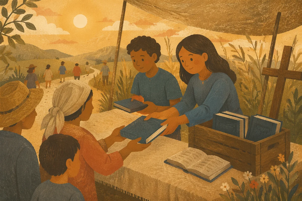 Bible Distribution Outreach on Rural Mission Field