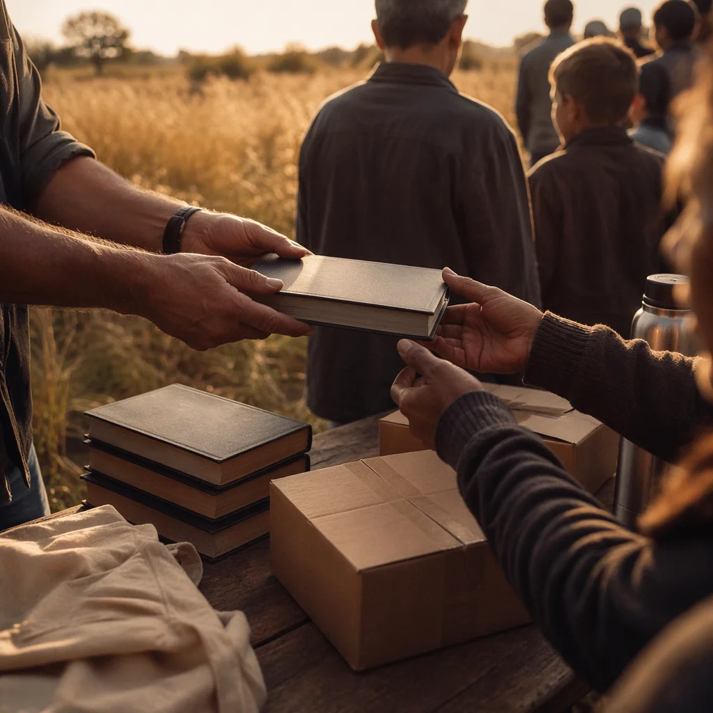 Bible Distribution at a Rural Mission Field