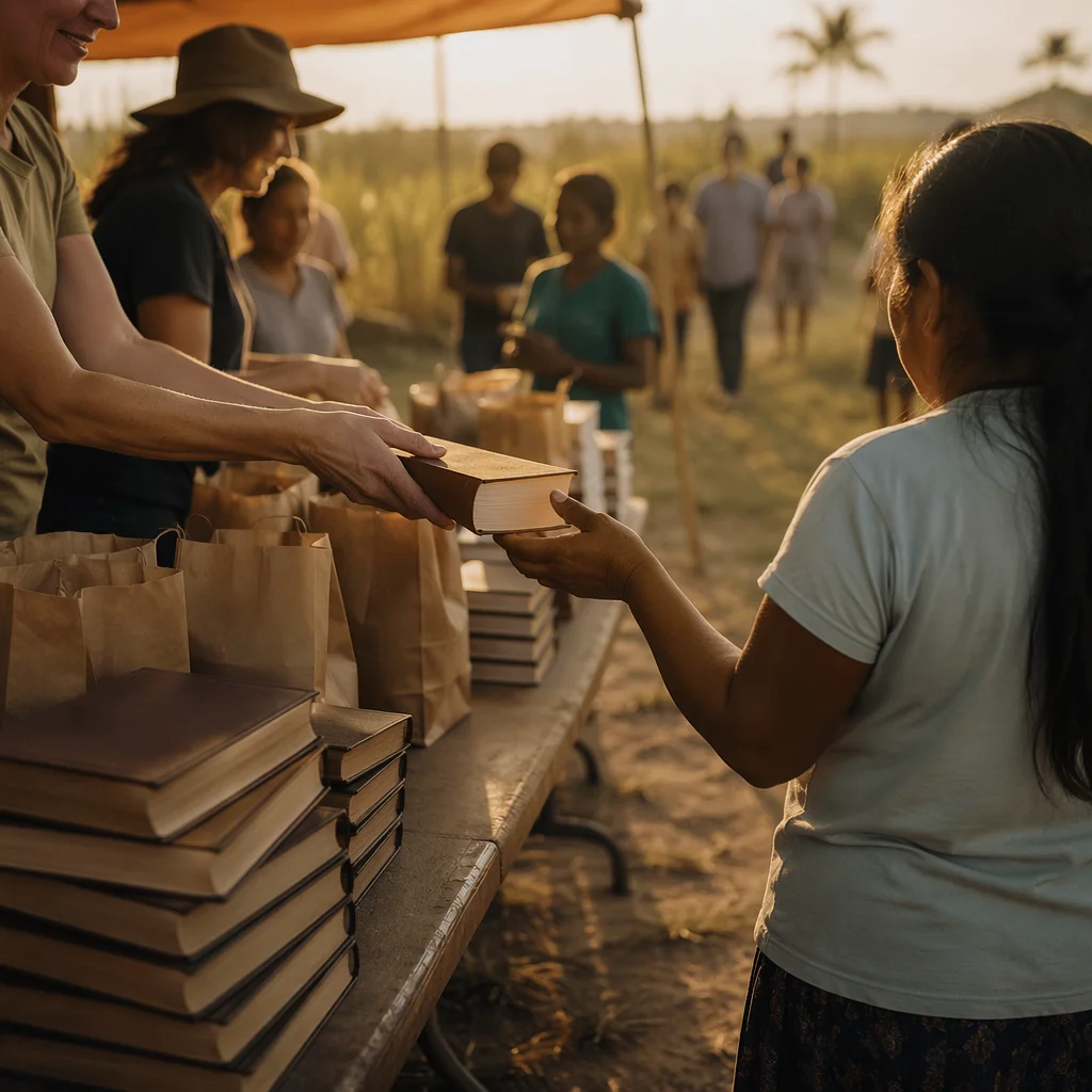 Bible Distribution Outreach in Rural Mission Field