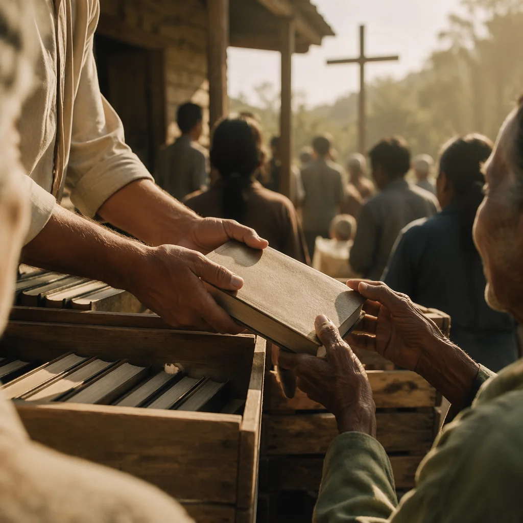 Bible Distribution at Rural Chapel Outreach