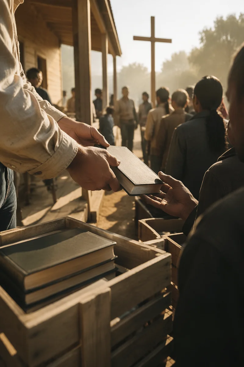 Bible Distribution at Rural Chapel Outreach