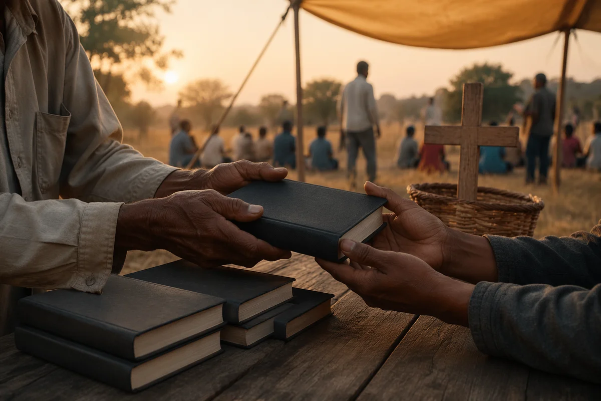 Bible Distribution in Rural Mission Field