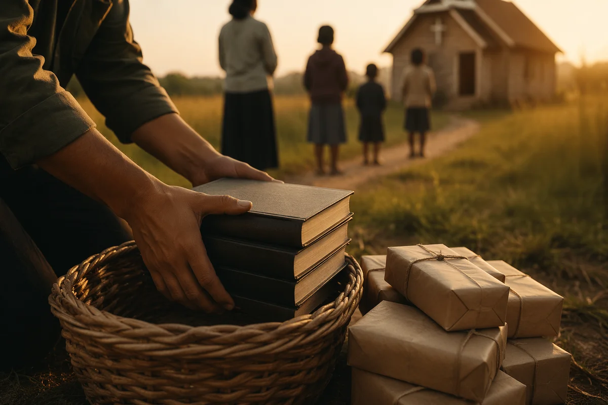 Bible Distribution Outreach in Rural Mission Field