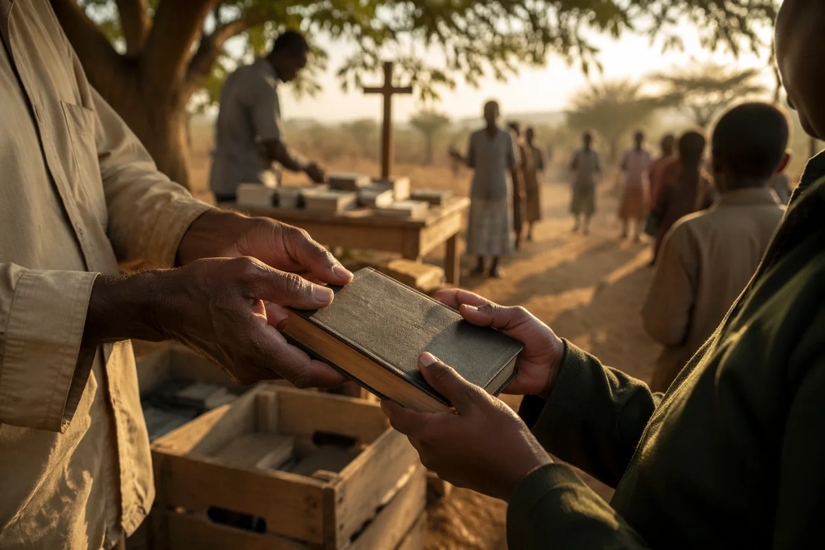 Bible Distribution on Rural Mission Field