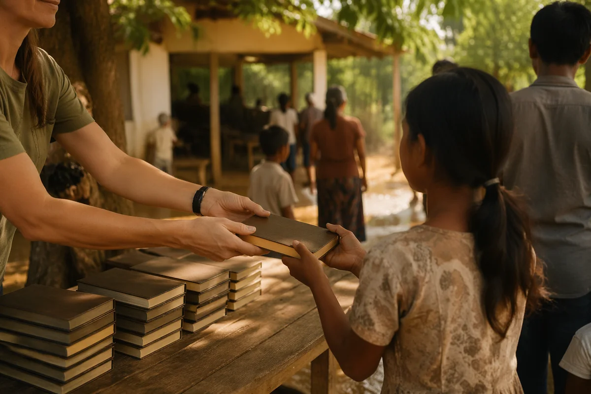 Bible Distribution in Rural Mission Field