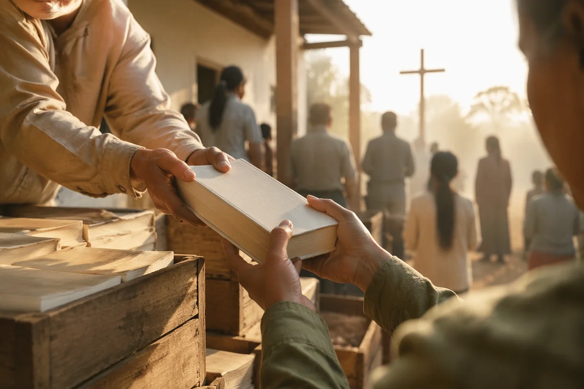 Bible Distribution at Rural Chapel Mission
