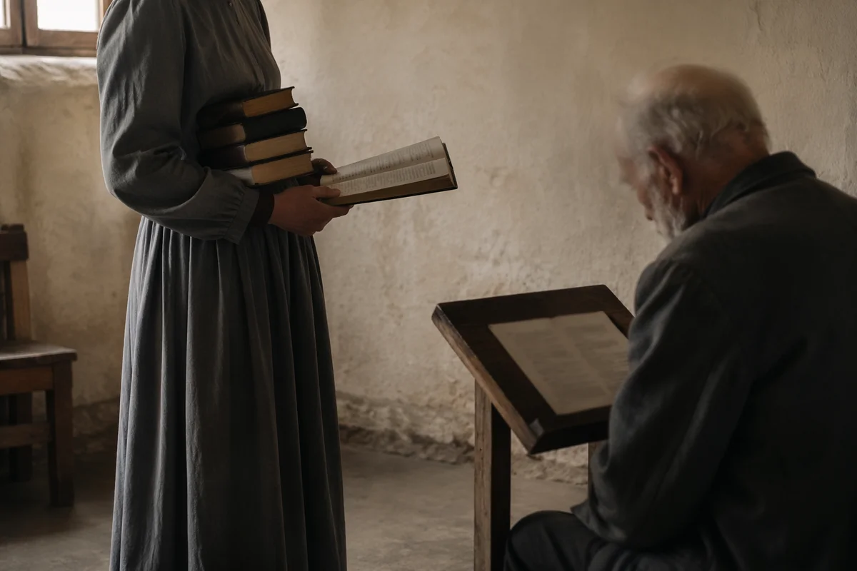 Bible Distribution in Humble Mission Classroom