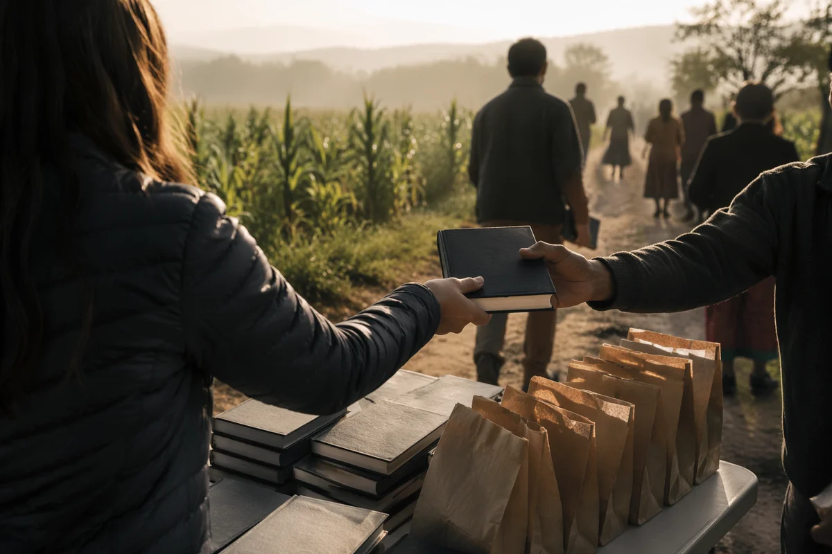 Bible Distribution in Rural Mission Field